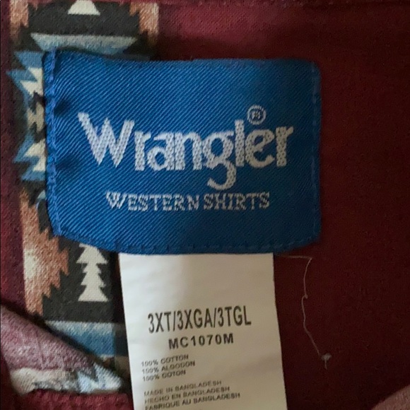 Vintage Western Wrangler Button-down. Size 3X - Picture 4 of 6